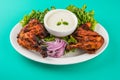 Indian tandoori chicken or chicken barbecue Royalty Free Stock Photo