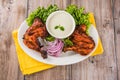 Indian tandoori chicken or chicken barbecue Royalty Free Stock Photo