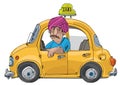 Indian taxi driver in turban Royalty Free Stock Photo