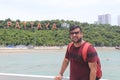 Indian teen enjoying holiday in Pattaya city