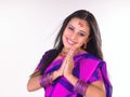 Indian Teenage girl welcoming with smile