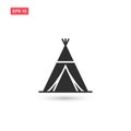 Indian tepee icon vector design isolated 4