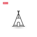 Indian tepee icon vector design isolated 6