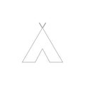 Indian tepee. flat vector icon