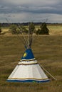 Indian Tepees outside of Devils Tower, Wyoming Royalty Free Stock Photo