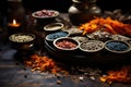 Indian themed background stock photo