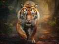 Indian tiger Made With Generative AI illustration