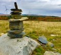 Indian totem above a valley in Maine