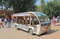 Indian tourism Shilpgram tourist bus Agra India