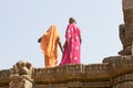 Indian tourist at the Konarak Sun Temple Royalty Free Stock Photo