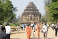 Indian tourist at the Konarak Sun Temple Royalty Free Stock Photo