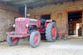Indian tractor in a stable Royalty Free Stock Photo