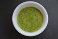 Indian traditional coriander chutney.