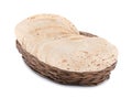 Indian Traditional Cuisine Chapati on White Background Royalty Free Stock Photo