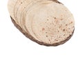 Indian Traditional Cuisine Chapati on White Background Royalty Free Stock Photo