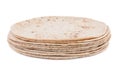 Indian Traditional Cuisine Chapati on White Background Royalty Free Stock Photo