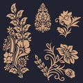 Indian traditional flower motif background