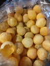 indian traditional food  pani puri inside a plastic cover Royalty Free Stock Photo