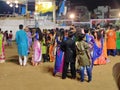 Indian traditional garba dance in group