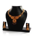 Indian Traditional Gold Necklace Royalty Free Stock Photo