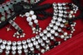 Indian Traditional jewellery displayed in a street shop for sale in Pune, Maharashtra. Indian art, Indian Traditional jewelry