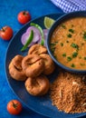 Indian traditional meal-Dal baati choorma Royalty Free Stock Photo