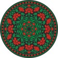 Indian traditional pattern in color - flower mandala Royalty Free Stock Photo