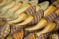 Indian traditional Punjabi Jutti shoes stall background