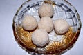 Indian traditional Rava ladoo or Semolina Ladoo Or Rawa Ladu