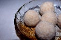 Indian traditional Rava ladoo or Semolina Ladoo Or Rawa Ladu Royalty Free Stock Photo