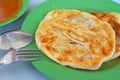 Indian traditional roti prata cuisine Royalty Free Stock Photo