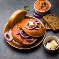 Indian breakfast Pav bhaji