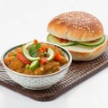 Indian breakfast Pav bhaji