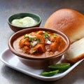 Indian breakfast Pav bhaji