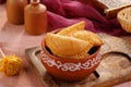 Indian Traditional Sweet Food Gujiya or Gujia made during the Holi Festival