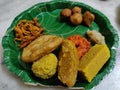 Indian traditional sweets in the plate to serve Royalty Free Stock Photo