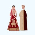 Indian traditional wedding dress vector Royalty Free Stock Photo