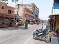 Indian traffic and busy city in rajasthan city nagaur very beautiful city and amazing culture