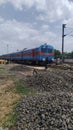 Indian Train in railway yard