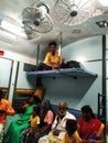 Indian train Travelar in village peoples