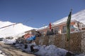 Check point base camp on Khardung La Road in Himalaya mountain at Leh Ladakh in Jammu and Kashmir, India