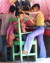 Indian tribal barber