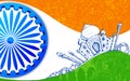 Indian Tricolor Background