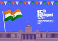 Indian tricolor background for 15th August Happy Independence Day of India