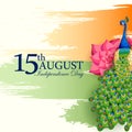 Indian tricolor background for 15th August Happy Independence Day of India