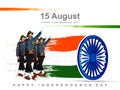 Indian tricolor background for 15th August Happy Independence Day of India