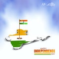 Indian tricolor background for 15th August Happy Independence Day of India