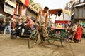 Indian trishaw on the street in Delhi