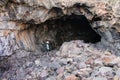 Indian Tunnel Cave in Craters of the Moon National Monument, Ida Royalty Free Stock Photo