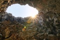 Indian Tunnel Cave in Craters of the Moon National Monument, Idaho, USA Royalty Free Stock Photo